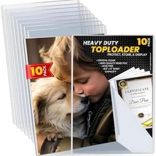 10 Pack Magazine Book Top Loaders Protector Hard Case Sleeve Silver Fast US Ship picture