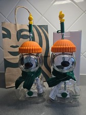 Starbucks X Peanuts Snoopy Glass Cup Limited 2026 WITHOUT BOX Set of 2 picture