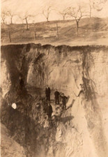 RPPC Real Photo Postcard - Massive Landslide on Orchard With 7 Men - c1910 picture