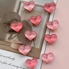 10PCS 3D Heart Fridge Magnets Resin Refrigerator Stickers Kitchen Decor picture