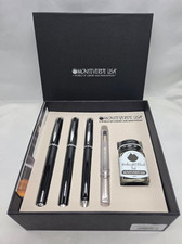 Monteverde USA Aldo Domani Gift Set, Black,Fountain Pen EF Nin, RB, BP+30ml ink picture