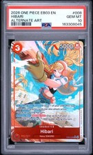 2026 One Piece EB03 EN Hibari Alt Art #008 PSA 10 picture