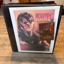 WWE Kane Trading Card Collection Binder Full of Topps & Other Memorabilia picture