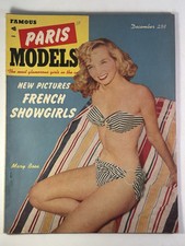 RARE DECEMBER 1952 FAMOUS PARIS MODELS FRENCH SHOWGIRLS MAGAZINE VINTAGE USA picture