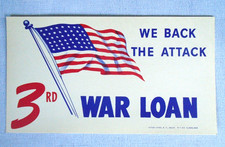 3rd War Loan, We Back the Attack sign picture