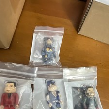 Bearbrick-Style Bear Vinyl Figures Multicolor Lot of 4 No Packaging picture