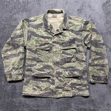 Vintage Tru-Spec Jacket Mens Medium Reg Tiger Stripe Camo Army Field 90s picture