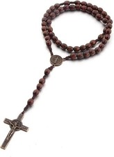 Handmade Wooden Catholic Rosaries Rosary Necklace From Bethlehem Olive Wood picture