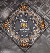 Tito's Handmade Vodka Promo Bandana Black & Orange Limited Edition 22x22” picture