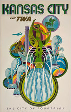 TWA Vintage Kansas City Poster picture