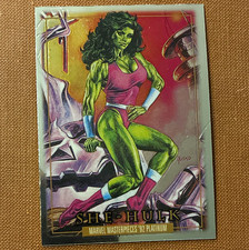 Marvel 1992 Marvel Masterpieces '92 Platinum #82 She-Hulk Joe Jusko Card picture