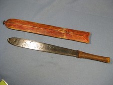 Antique African Hunting/Utility Knife Steel Wood Rawhide Maasai Seme Yoruba Ida picture