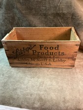 Circa 1920s Libby McNeill and Libby food products wood box cooked corned beef picture