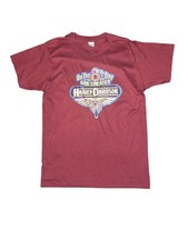 VTG 80s Harley Davidson On The 8th Day God Created T-Shirt Single Stitch S picture