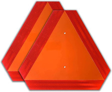 (2 Pack) Slow Moving Vehicle Triangle Safety Sign, Aluminum 14