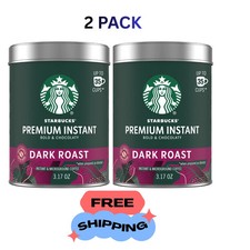 Starbucks Premium Instant Coffee, Dark Roast Coffee Arabica Beans 3.17oz (2PACK) picture
