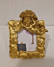 Two’s Company Mini Gold Cherub Angel Picture Frame 1” x 1.5” Vintage Style picture