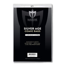 100 MAX PRO SILVER AGE 7-1/8 X 10-1/2 COMIC BOOK STORAGE BAGS SLEEVES ARCHIVAL picture