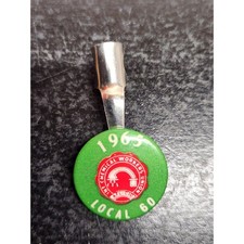 Vintage 1965 International Chemical Workers Union Local 60 AFL-CIO Pin Clip picture