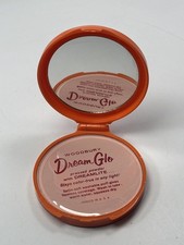 Vtg. 1950s 1960s Dream Glo Jergens Rose Blush Powder Compact Make-up Orange USA picture