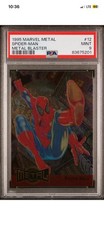 1995 Marvel Metal Spiderman #12 PSA 9 Spider-Man Metal Blaster Inaugural Year RC picture