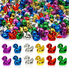60/120 Pcs Multicolor Metallic Duck Figurines, Mini Glitter Duck Decor for Cr... picture