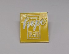 Look Hope In The Eyes Yellow Lapel Pin picture