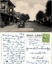 Perryville MD Main Street, Abbotts Ice Cream, Drugstore Postcard 72279 picture