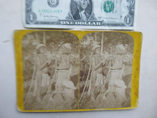 Rare 1874 Stereo Photo, MO-A-PA-RI-ATS Colorado Valley Native Americans, WEAPONS picture