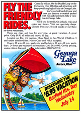 Vintage Geauga Lake Amusement Park Ad Magnet – Aurora, Ohio picture