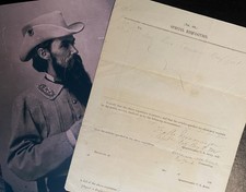 Rare 1863 Confederate General William Mahone Signed Requisition picture