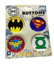 DC Comics Originals Button Set 4 Pc Batman Superman Wonder Woman Green Lantern picture