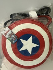 MARVEL Avengers Captain America Shield  BUCKLEDOWN INC Crossbody Bag NEW w/ Tags picture