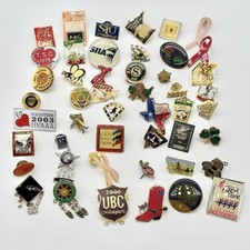 Various Lapel Pins Lot Of 48 Vintage picture