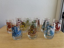 Vintage 1976 RARE COMPLETE SET Arby's Promo Glass Beverly KMA Astrology Zodiac picture