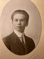 Vintage Old 1920s Photo of a Handsome Young Man Boy Named Terhune picture