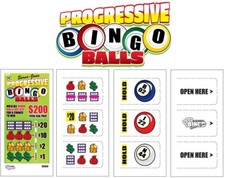NEW pull tickets  PROGRESSIVE BINGO BALLS - Seal Card Tabs picture