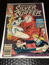 Silver Surfer #16 Newsstand Fantastic Four Ron Lim Marvel 1988 picture
