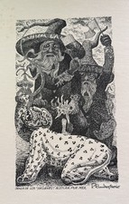 Lithograph of 'Danza de los Tecuanes' by Fernando Ramirez Osorio. picture