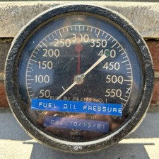 Vintage Ashcroft 600 psi Fuel Oil Heater Gauge 5 1/2” H12546002 Cutter Bibb CG picture