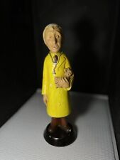 VINTAGE 1983 ESCO PRODUCTS CHALKWARE DOCTOR WITH BABY STATUE 12