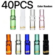Glass Filter Tips 40 Pack Random Color 6mm Reusable Cigarette Holder picture
