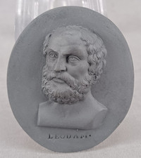 Wedgwood Leodamas of Thasos Black Basalt Portrait Medallion Plaque C. 1780-1795 picture