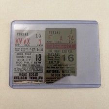 Vintage 1979 National Western Stock Show Ticket Stubs Lot Of 2 Rodeo Denver picture