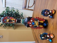 MEXICAN  TEQUILA SET BOTTLE AND SHOT GLASS AUTHENTIC  Teotihuacan -  picture
