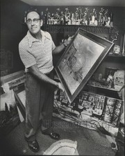 1976 Press Photo John Dick, Former Track Athlete and Painter, Wisconsin picture