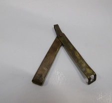 Antique old oriental padlock key in brass picture