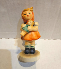 Goebel W. Germany Porcelain Girl Figurine Holding Doll, Painted Multicolor picture