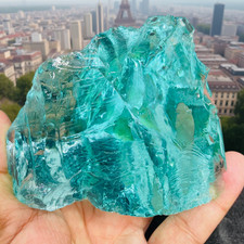 Raw Aqua Blue Obsidian Gemstone 410-610 CT Meditation Crystal for Chakra Energy picture