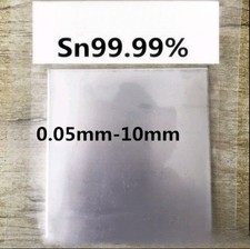 1PC High Purity Tin plate Sn≥99.99% Tin Sheet Metal Plate 100*100mm* 0.02-5.0mm picture